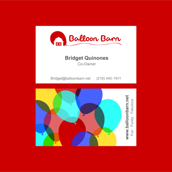 Balloon Barn business card